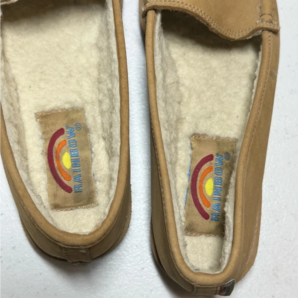 Rainbow Sandals Comfort Classics primer leather loafer w fleece lining - Picture 2 of 5